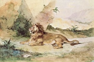 Un lion dans le désert, 1834